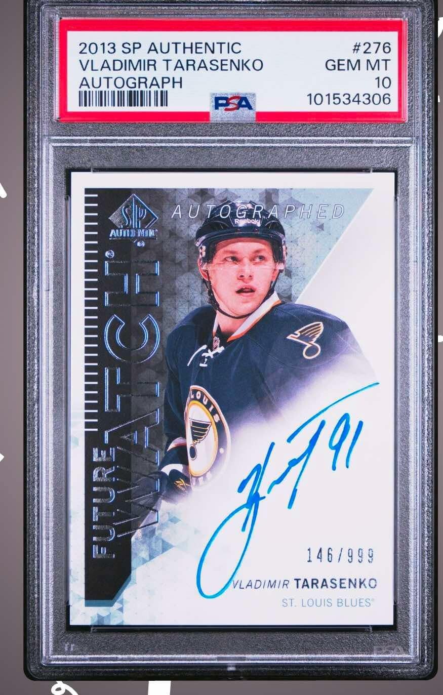 2013-14 SP AUTHENTIC FUTURE WATCH AUTO #276 VLADIMIR TARASENKO/999 Rookie PSA 10