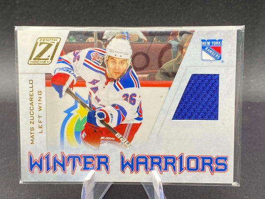 2010-11 Zenith Winter Warriors Materials #MZ Mats Zuccarello JERSEY