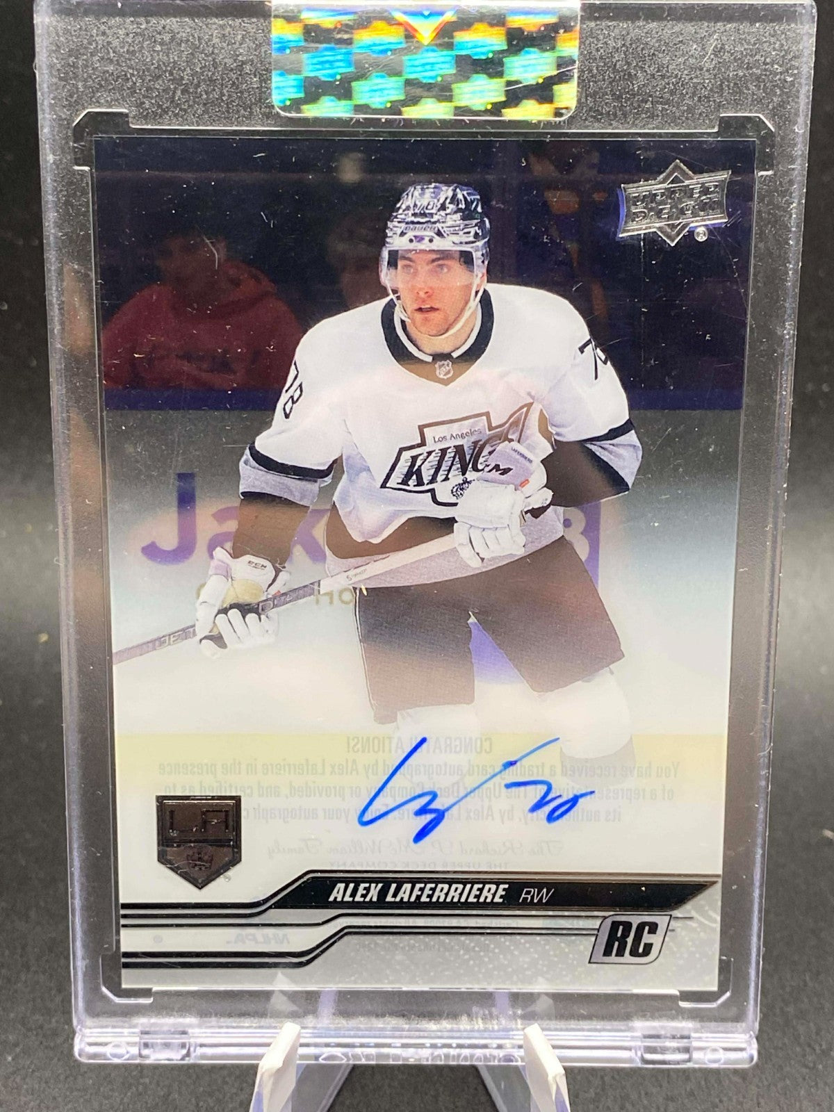 2023-24 Upper Deck Clear Cut Rookies Auto Alex Laferriere #CC-LF Los Angeles