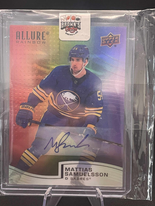 Mattias Samuelsson 2021-22 Upper Deck Allure Full Rainbow Auto Rookie #R-37