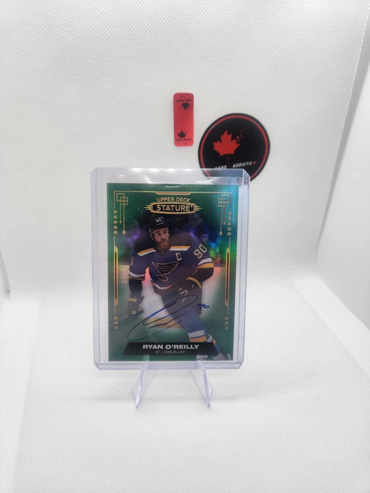 2021-22 Stature 2022-23 Upper Deck Update Green /50 Ryan O'Reilly #41 Auto