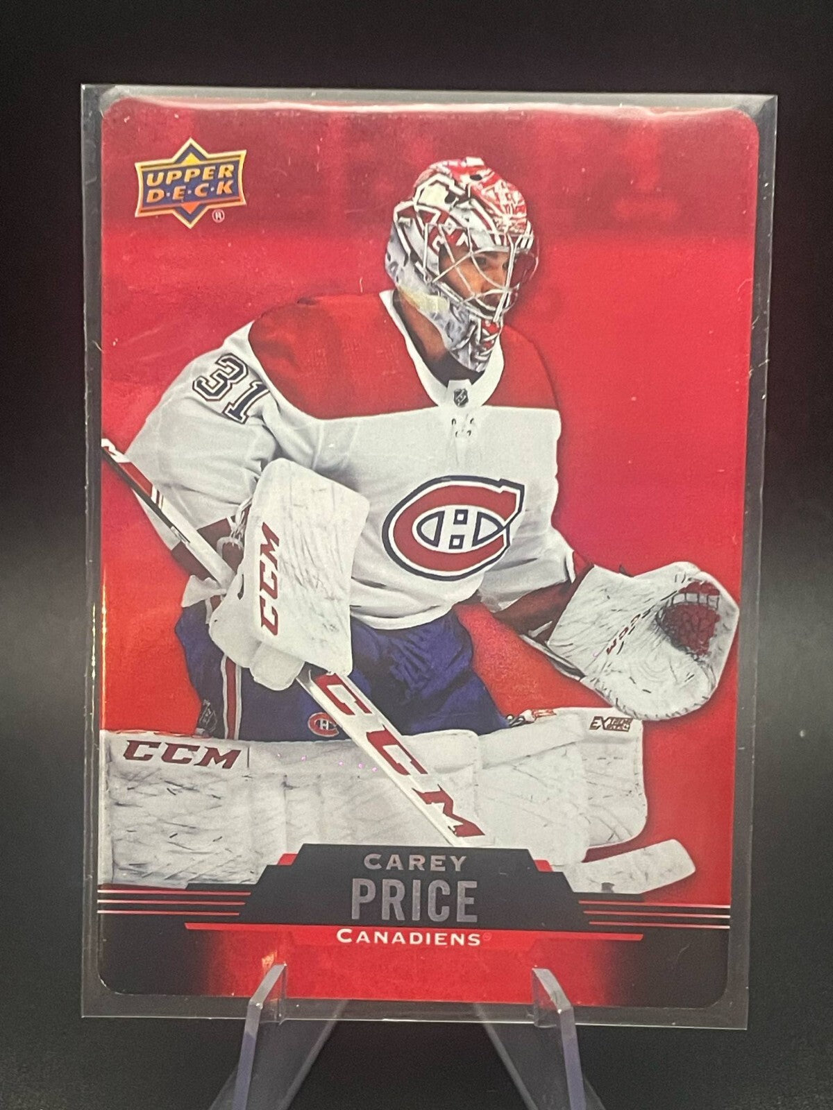 Carey Price 2020-21 UD Tim Hortons Red Die Cut DC-18 Montreal