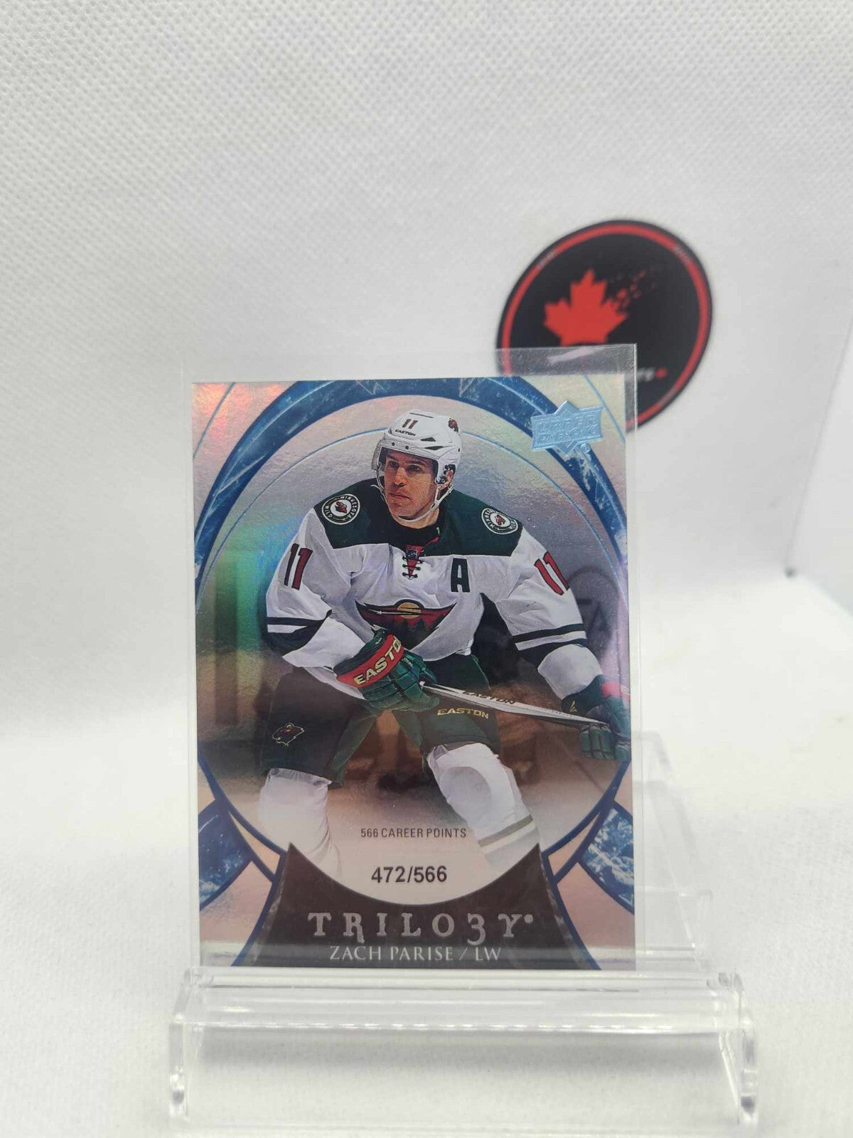 2015-16 Upper Deck Trilogy Rainbow Blue Zach Parise /566 #43