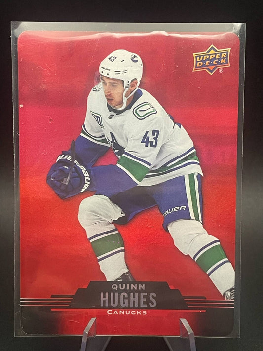 2021-22 Upper Deck Tim Hortons Quinn Hughes Die Cut Red #DC-50 Vancouver Canucks