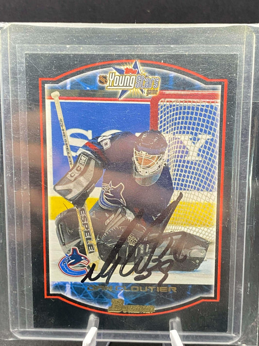 2003 BOWMAN HOCKEY CARD DAN CLOUTIER #44 TOPPS YOUNG STARS AUTO GAME NM-MT