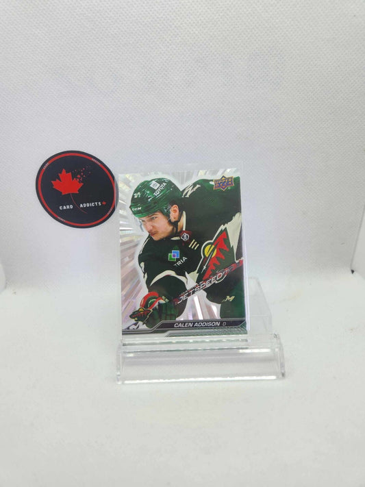 2023-24 Upper Deck Series 1 OUTBURST SILVER Calen Addison #92 Minnesota Wild