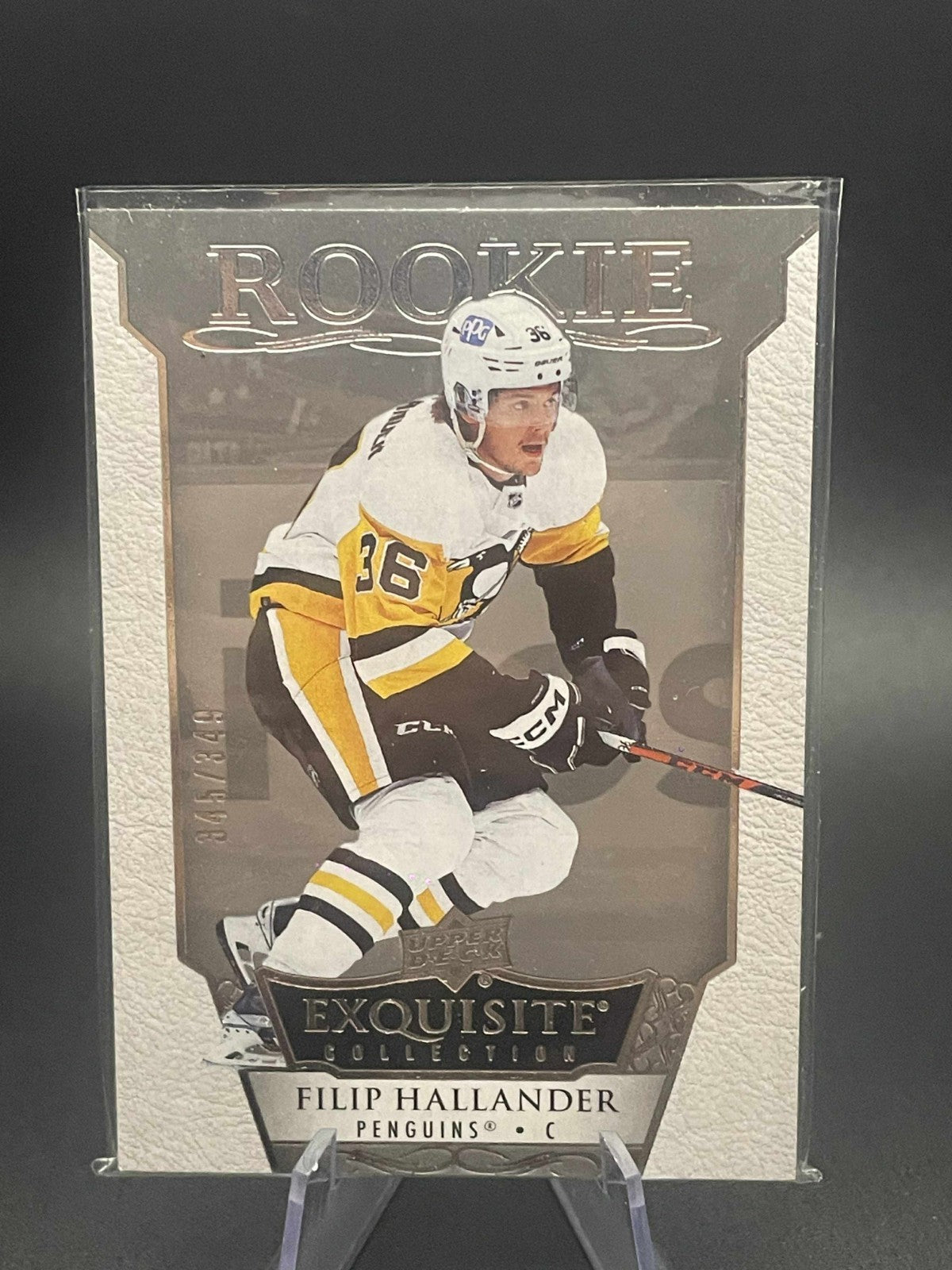 2022/23 Upper Deck Ice Exquisite Rookies Filip Hallander #/349 Pittsburgh