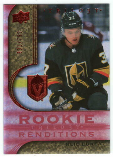 REID DUKE 2020-21 Trilogy ROOKIE RENDITIONS RED #/799 Knights