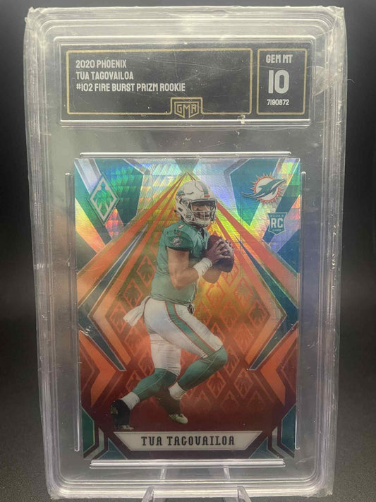 2020 PANINI PHOENIX ** TUA TAGOVAILOA ** FIRE BURST #102 RC " GMA 10