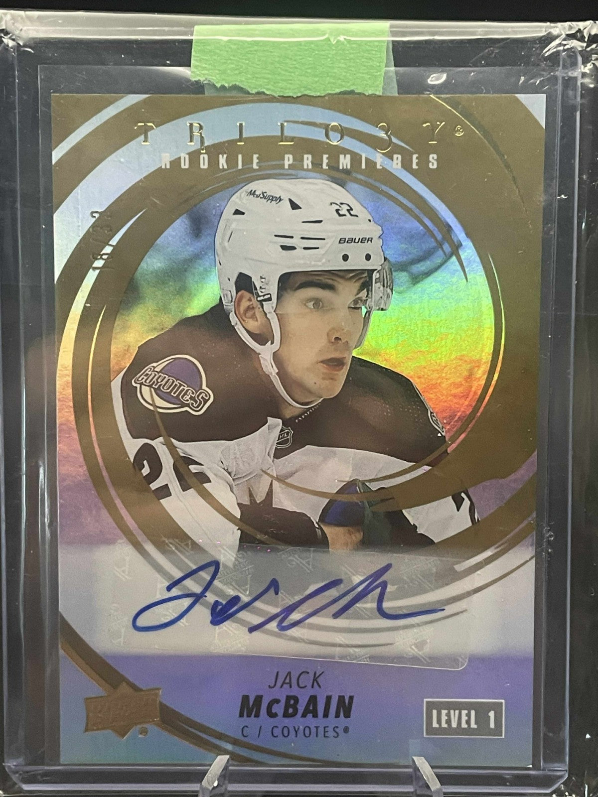2022-23 UD Trilogy Rookie Premieres Level 1 Auto Jack McBain /33