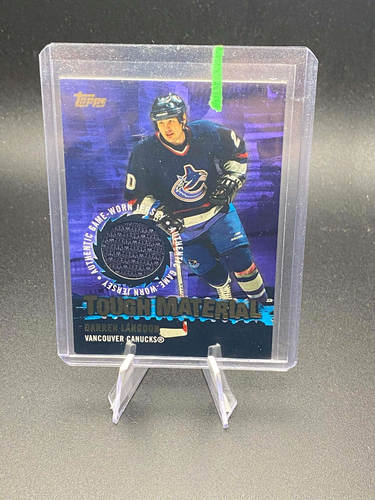 2003-04 Topps OPC Tough Material Jersey #TM-DL Darren Langdon Vancouver Canucks