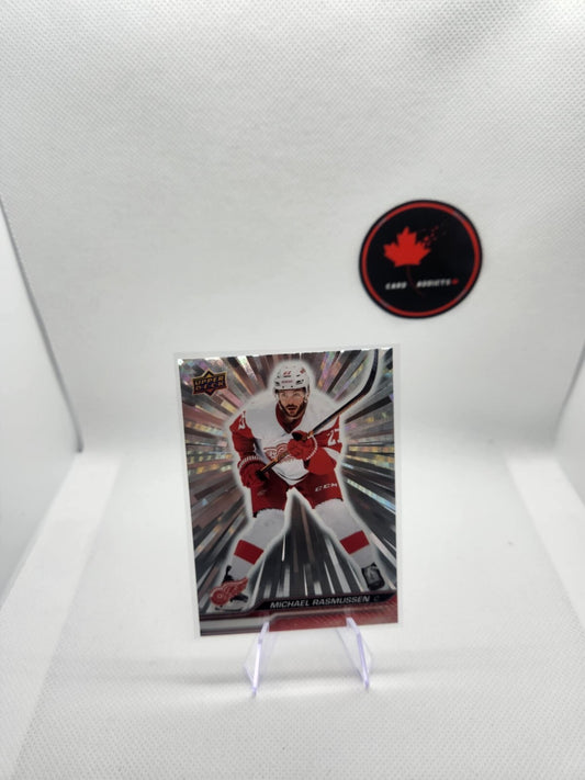 2023-24 Upper Deck Series 2 Outburst Silver #315 MICHAEL RASMUSSEN Red Wings