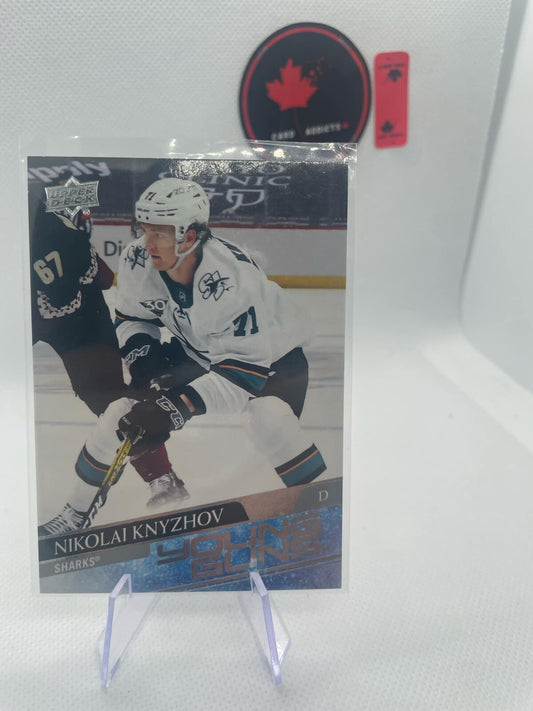 2020-21 Upper Deck Young Guns Rookie #492 Nikolai Knyzhov YG RC San Jose Sharks