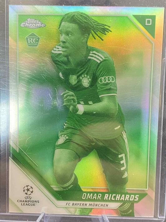 2021-22 Topps Chrome UEFA ⚽ OMAR RICHARDS NightVision RC/225 Bayern Munich