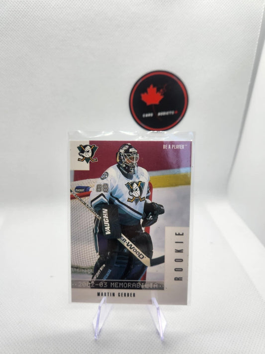 02-03 BE A PLAYER BAP MEMORABILIA ROOKIE RC #293 MARTIN GERBER DUCKS