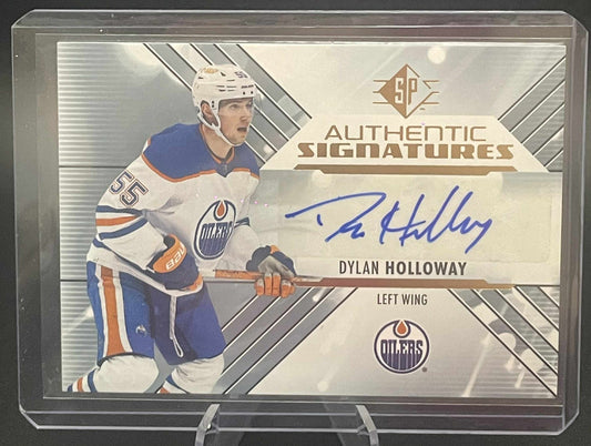 2023-24 SP Authentic Signatures DYLAN HOLLOWAY Auto - St. Louis Blues/Oilers