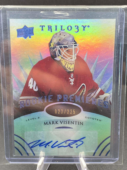 2014-15 Upper Deck Trilogy auto /225 Mark Visentin Rookie Auto Phoenix Coyotes