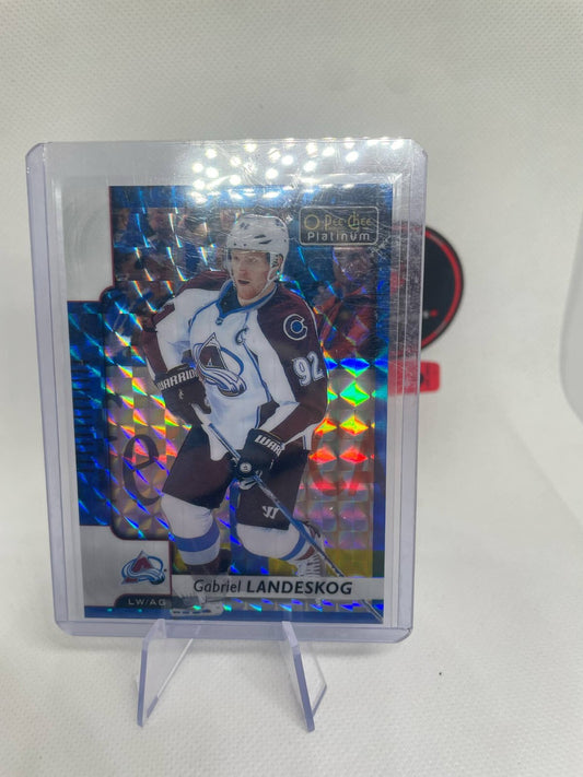 2016-17 O-Pee-Chee Platinum Royal Blue Cubes #49 Gabriel Landeskog /99