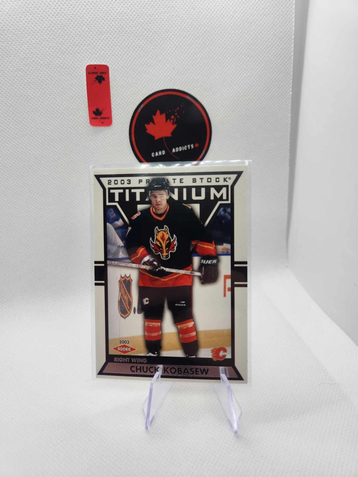 2002-03 Pacific Private Stock Titanium Chuck Kobasew Rookie /1475 Calgary Flames