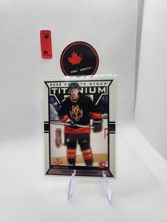 2002-03 Pacific Private Stock Titanium Chuck Kobasew Rookie /1475 Calgary Flames