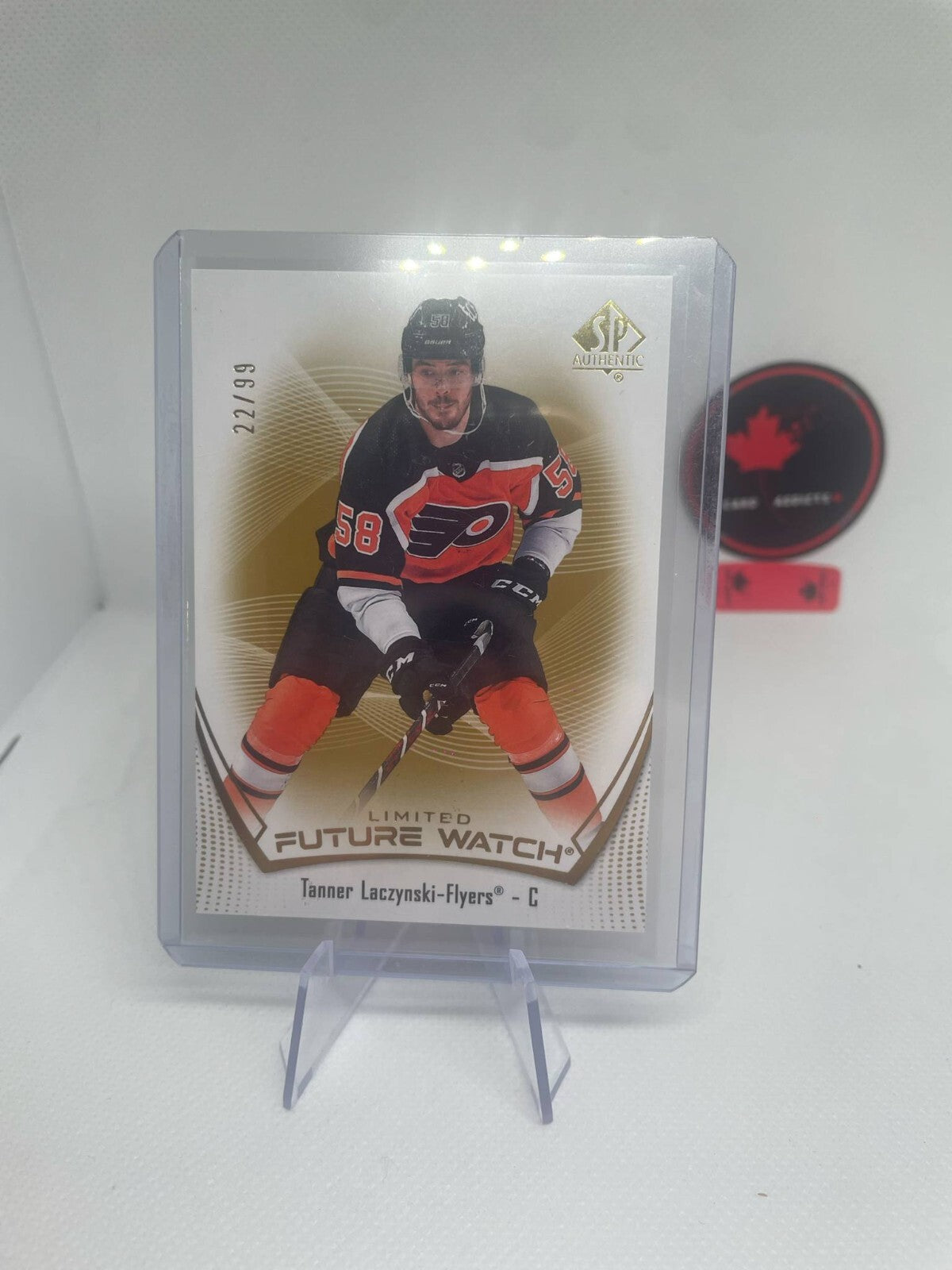 2021 SP Authentic Future Watch Limited Gold /99 Tanner Laczynski #136 Rookie RC