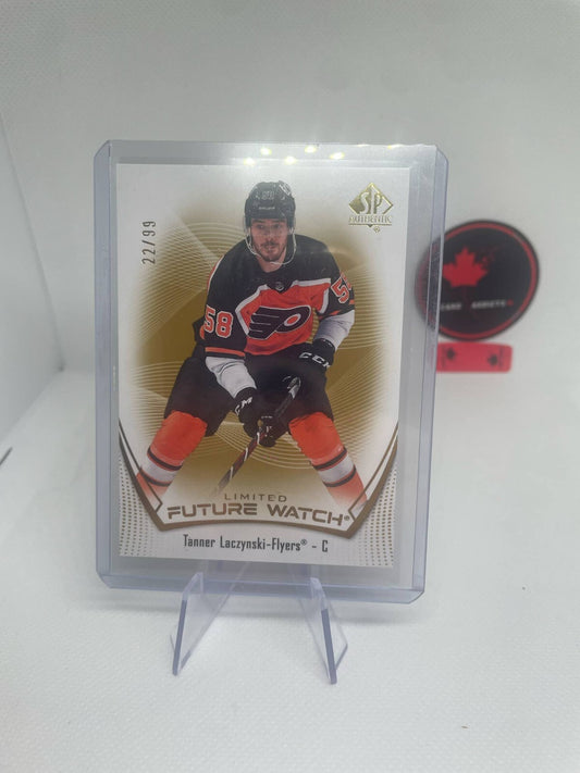 2021 SP Authentic Future Watch Limited Gold /99 Tanner Laczynski #136 Rookie RC