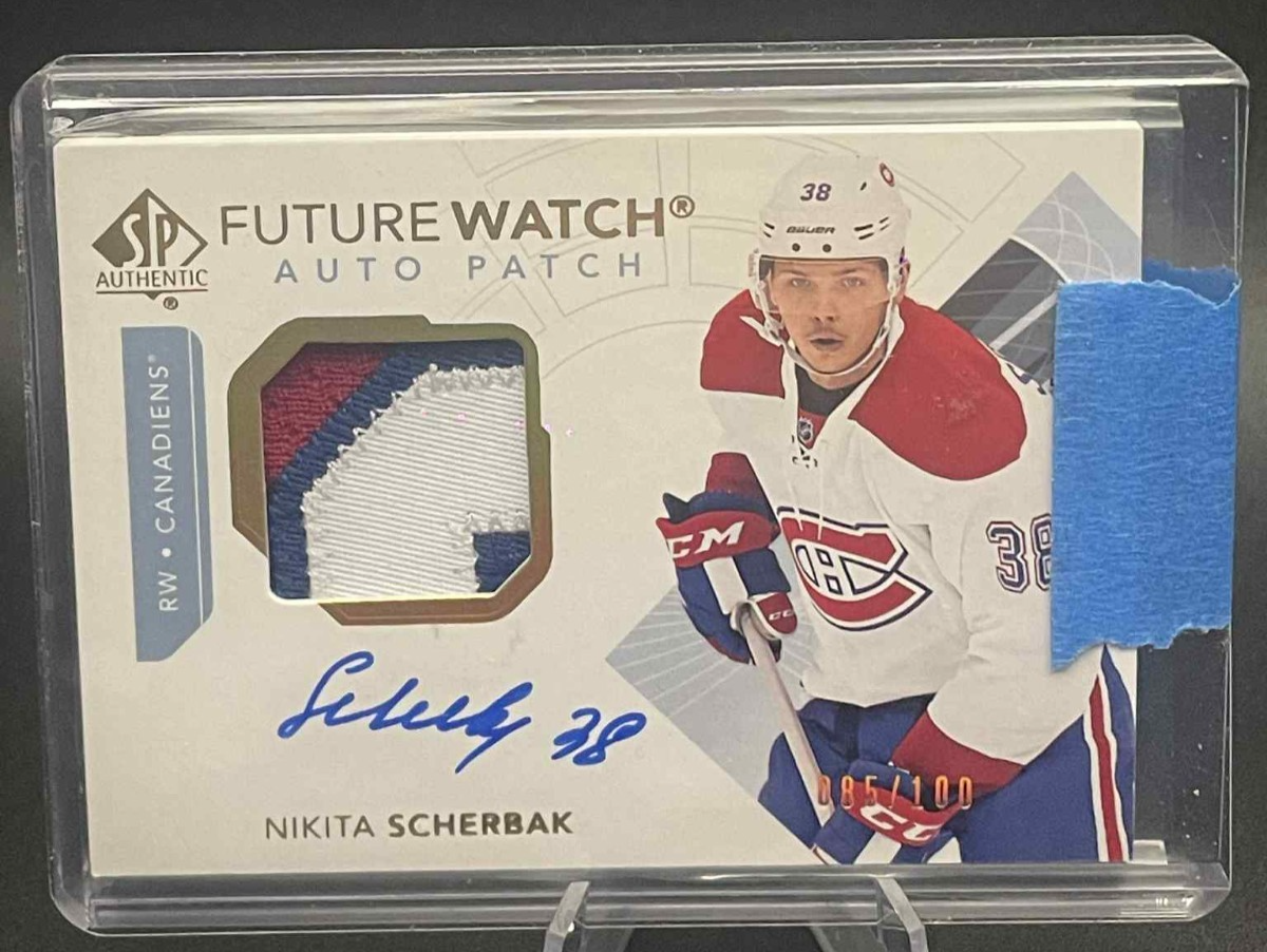2017-18 UD SP Authentic Future Watch Auto Patch Nikita Scherbak /100 Montreal