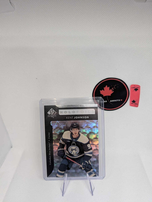 2022-23 SP Authentic Kent Johnson Rookie HoloFoils Columbus Blue Jackets HF-45