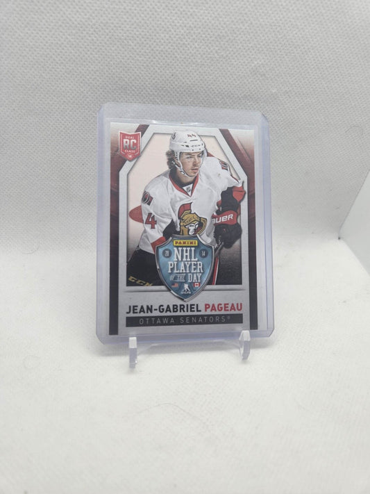 2014 Panini NHL Player of the Day Dual RC Class Jean-Gabriel Pageau #RC9