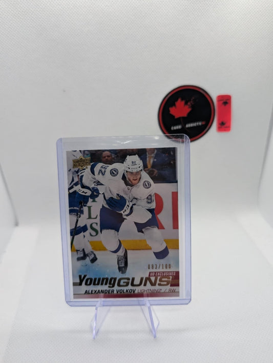 2019-20 Upper Deck Young Guns UD Exclusives /100 Alexander Volkov #488 Rookie RC