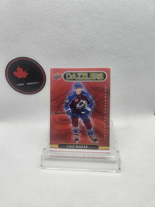 2021-22 Upper Deck Series 1 Red Dazzlers Cale Makar #DZ-14 Colorado Avalanche SP