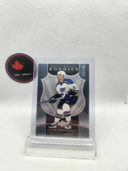 2005-06 Upper Deck Artifacts Colin Hemingway Rookie /750 St. Louis Blues #324