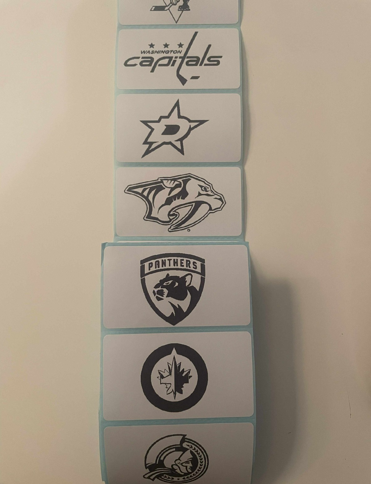 Set of 32 High-Quality Stickers of All NHL Teams To Sort Your Cards