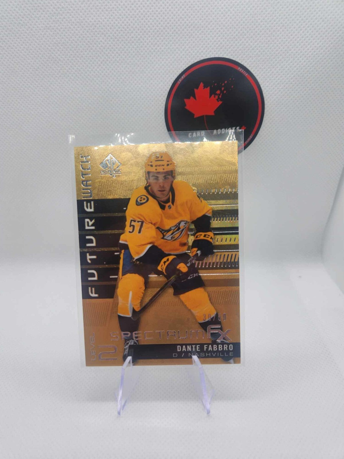 2019-20 SP AUTHENTIC DANTE FABBRO S-78 #ed /50 FUTURE WATCH GOLD SPECTRUM FX