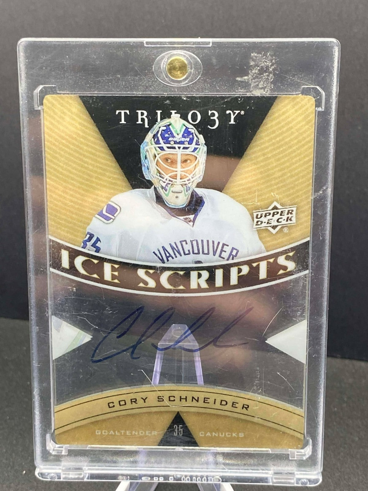2012-13 Upper Deck Trilogy Ice Scripts #IS-CS Cory Schneider