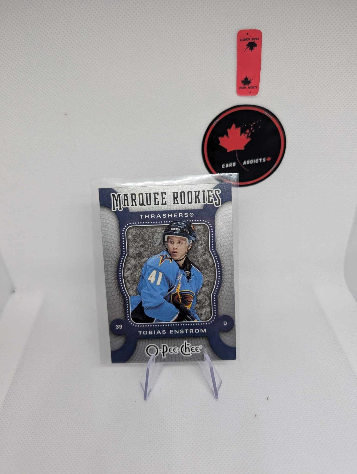 2007-08 TOBIAS ENSTROM O-PEE-CHEE MARQUEE ROOKIE CARD #510 ATLANTA THRASHERS