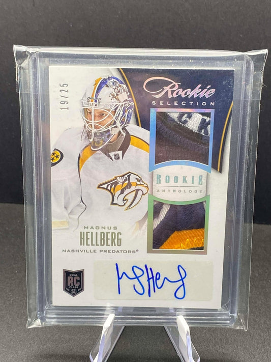 2013-14 Dominion #220 Magnus Hellberg Crazy Patch AUTO /25 RC