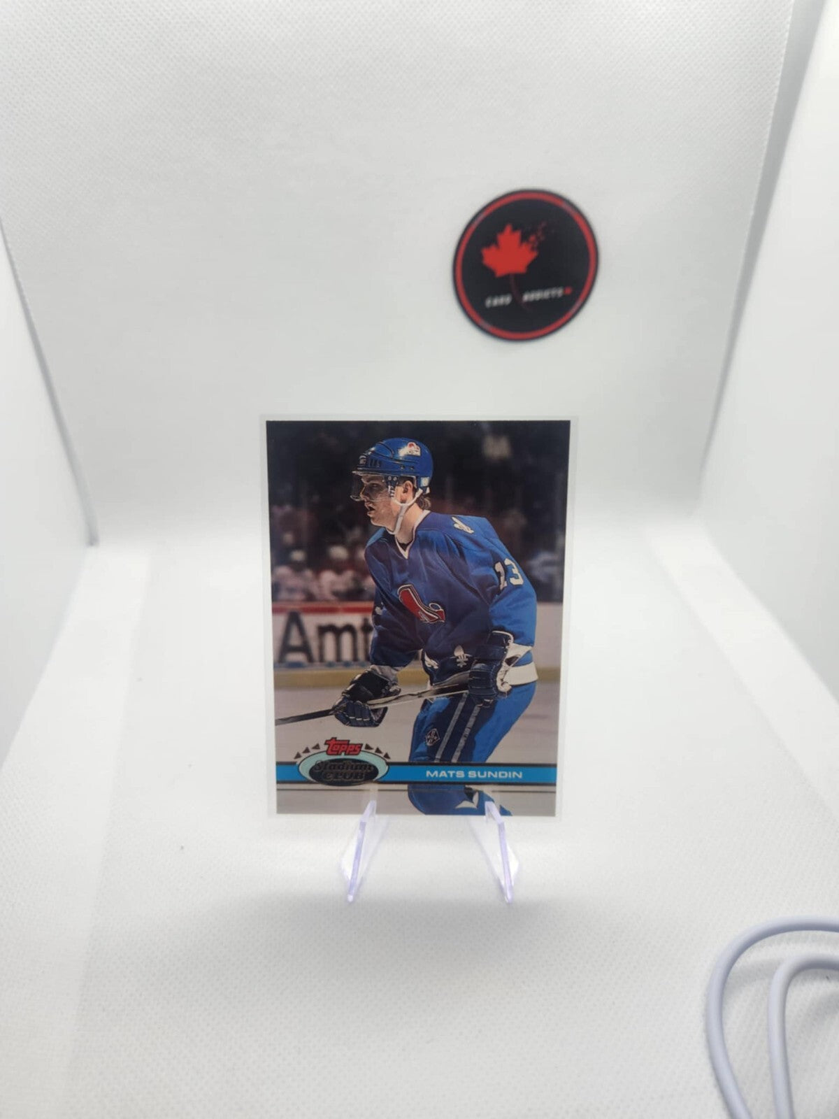 1991/92 TOPPS STADIUM CLUB HOCKEY CARD #300 MATS SUNDIN ROOKIE RC