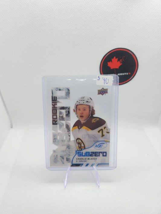 2017-18 Upper Deck Ice Charlie McAvoy Subzero Rookie Variation RC #V2 Bruins
