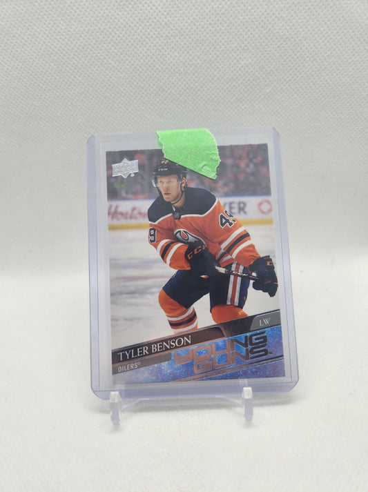 2020-21 Upper Deck Tyler Benson Young Guns Rookie Card #218 Edmonton Oilers RC