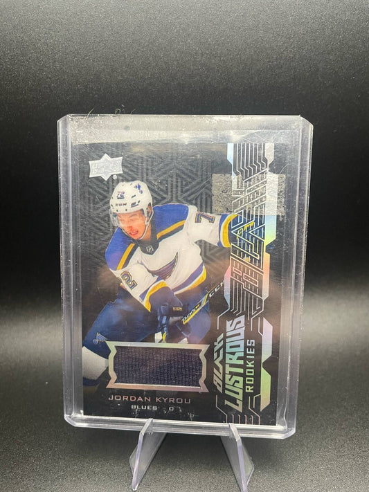 2018-19 SPx UD Black Lustrous Rookies Jerseys Jordan Kyrou #LR-JK RC