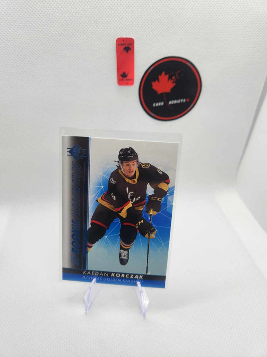 2022-23 SP Authentics Blue Kaedan Korczak Rookie #136 Vegas Golden Knights