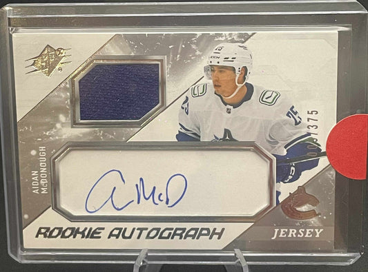 2023-24 SPx Rookie Auto Jersey /375 Aidan McDonough #AM Auto RC