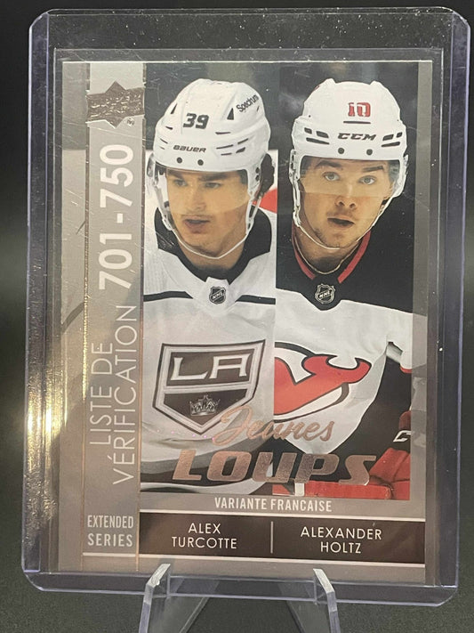 2021-22 UD SERIES TURCOTTE HOLTZ YOUNG GUNS CHECKLIST FRENCH ROOKIE LOUPS RC 750