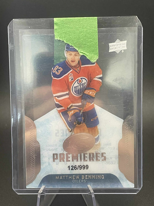 2016-17 Upper Deck Ice Premieres Level 4 /999 Matthew Benning #156 Rookie RC