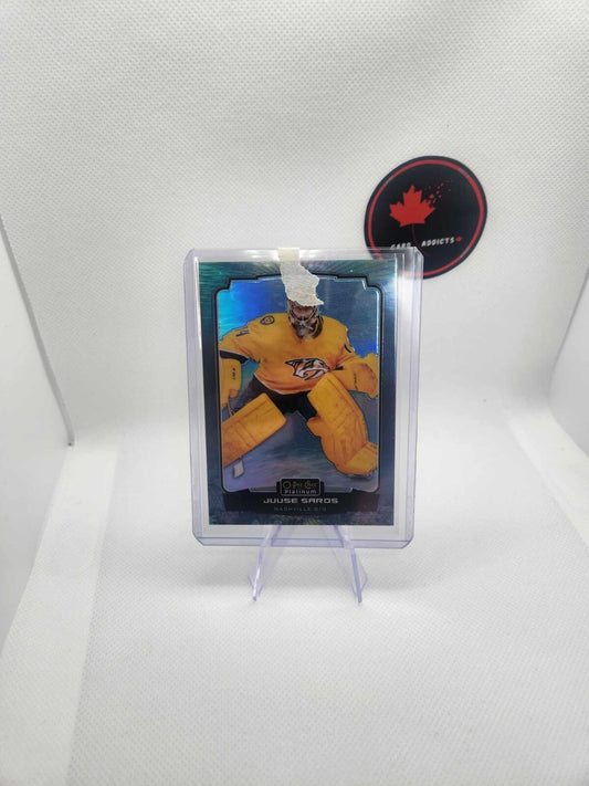 2022-23 OPC Platinum Juuse Saros AQUAMARINE #’d /149! Nashville Predators SP