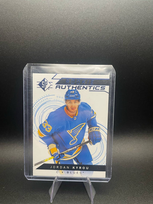 2018-19 SP Rookie Authentics blue Jordan Kyrou Rookie #108