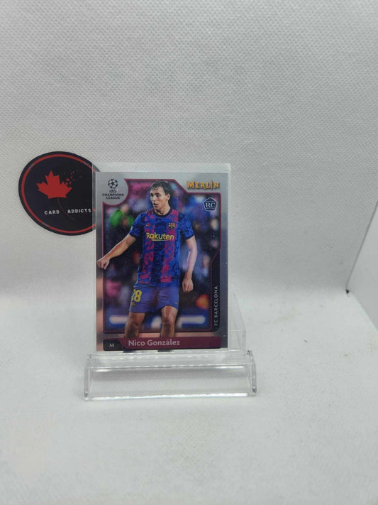 Nico Gonzalez 2021-22 Topps Merlin UEFA Rookie RC #80 Barcelona