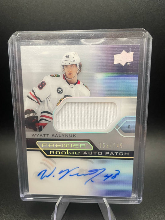 2021-22 Upper Deck Preimer Hockey Rookie Patch Auto /249 Wyatt Kalynuk