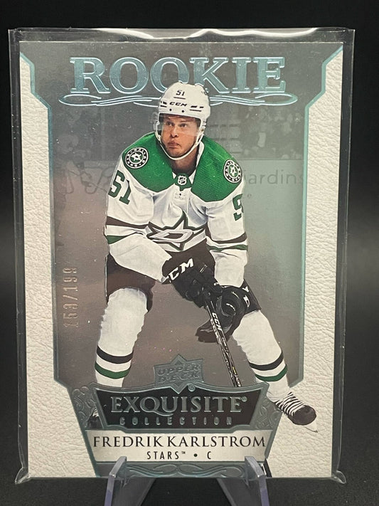 FREDRIK KARLSTROM 2022-23 Upper Deck Ice Exquisite Collection Rookie R-5 #/199